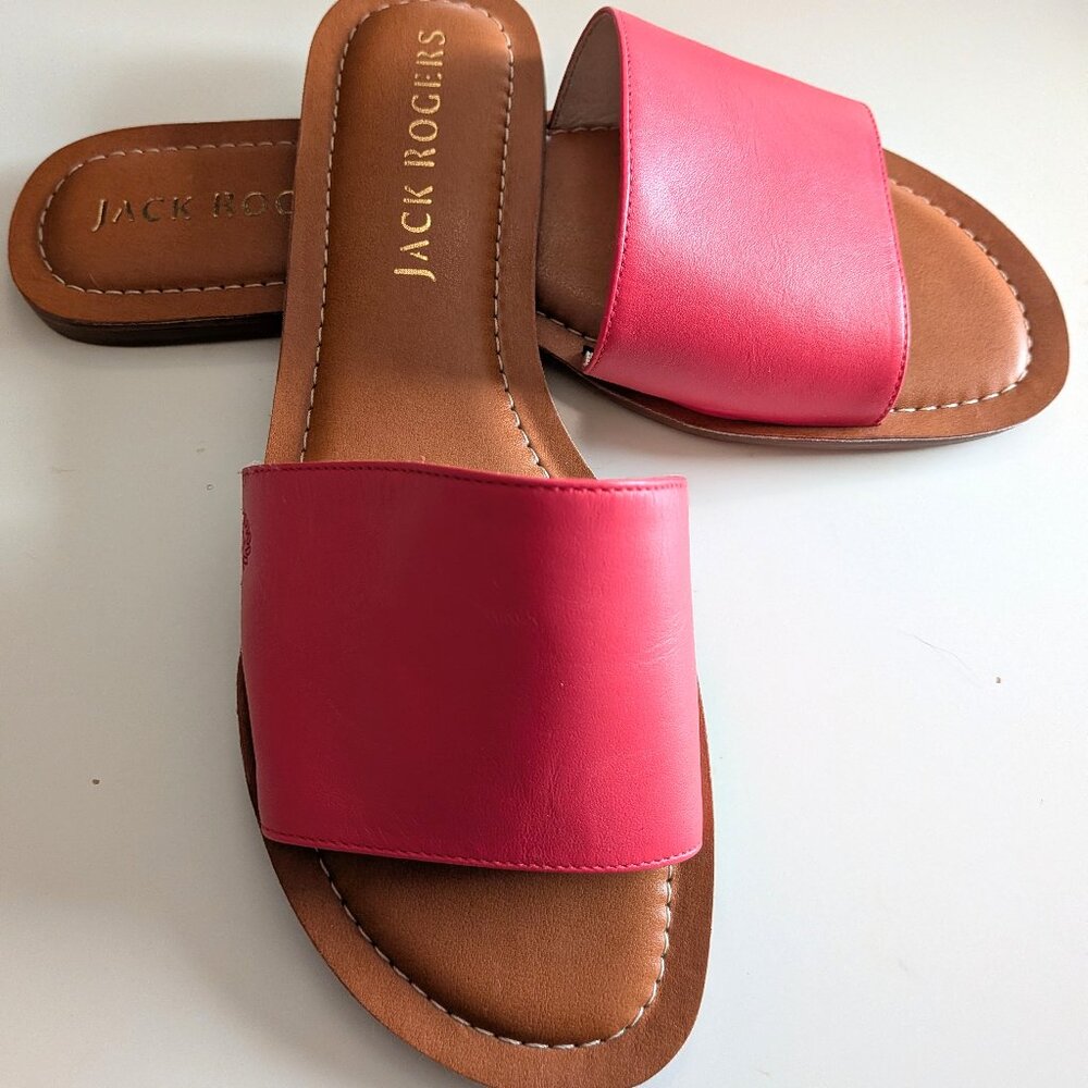 NWOT - Jack Rogers Sofia Slide Fire Red Slides - Size 9M